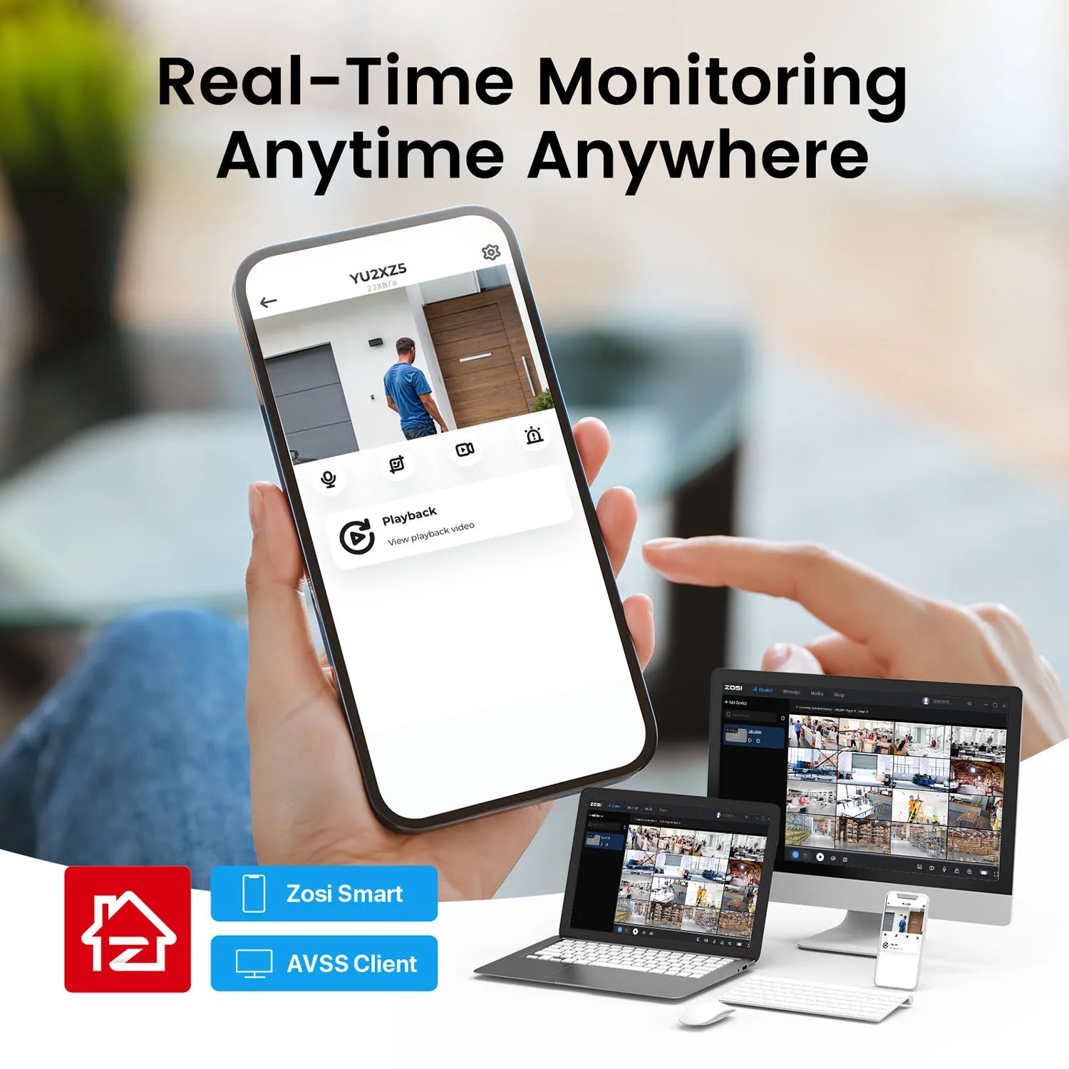 Varnostni kamerov sistem ZOSI 4K PoE NVR z 8MP vodoodpornimi žičnimi PoE kamerami H.265+ 4K/8MP 8-kanalni CCTV NVR za 24/7 nadzor doma