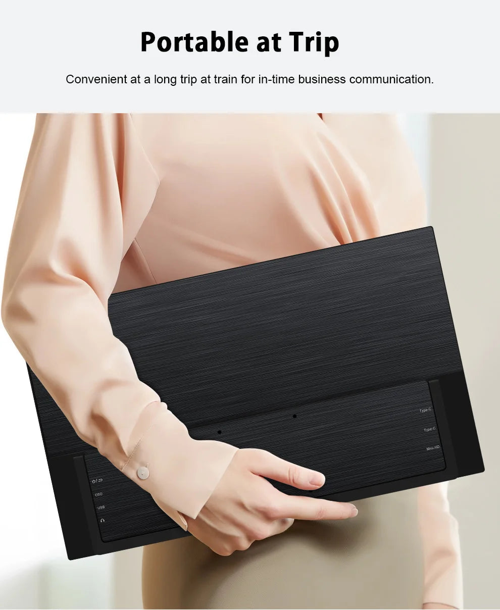 ZEUSLAP 18.5" Portable Touch Monitor | 100Hz, 100% sRGB, With Stand