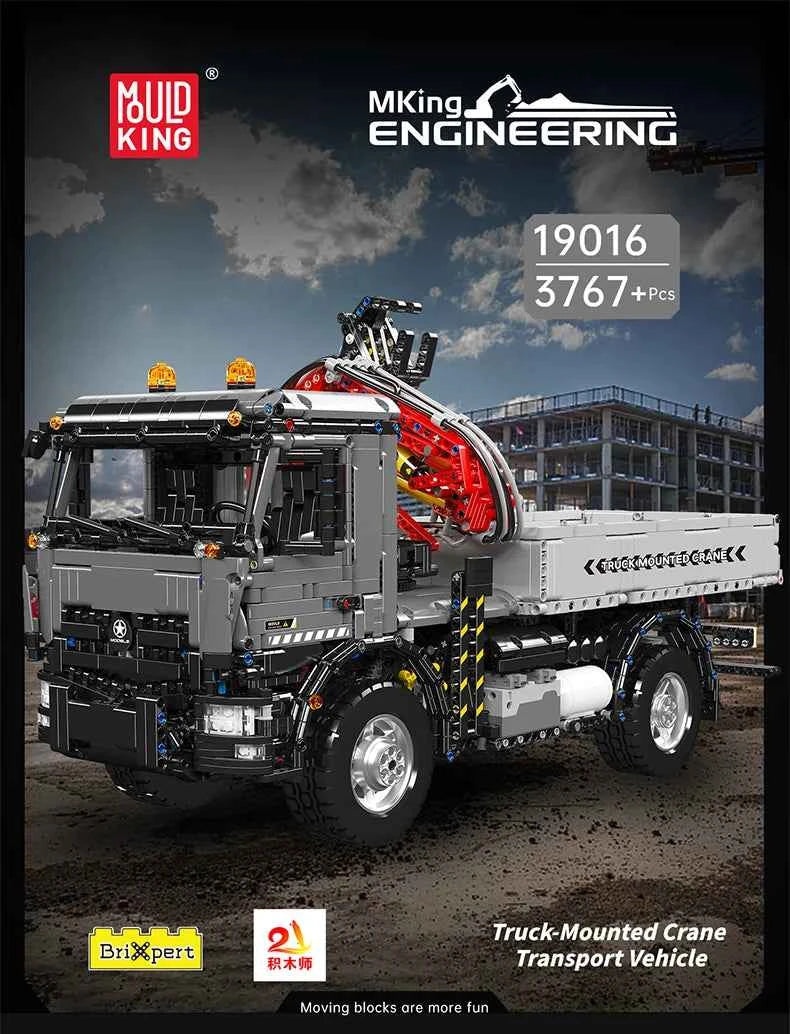 Mould King 19016 RC Truck‑Mounted Crane Transport Vehicle - Limetastore