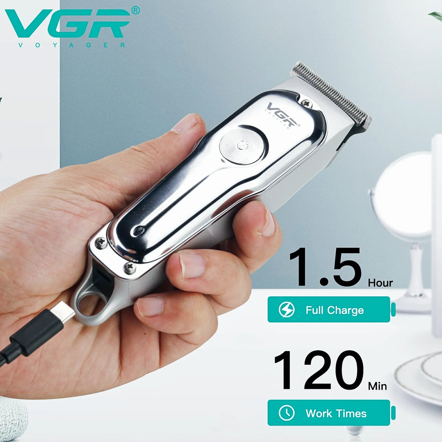 VGR V-071 profesionalni mini strižnik las za moške