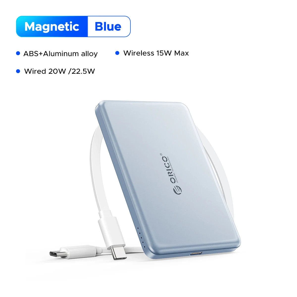 ORICO Kada magnetna prenosna baterija – 5000mAh / 10000mAh PD22.5W tanka brezžična prenosna