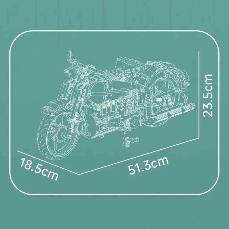 Mould King 23004 American Cruiser Motorcycle - Limetastore