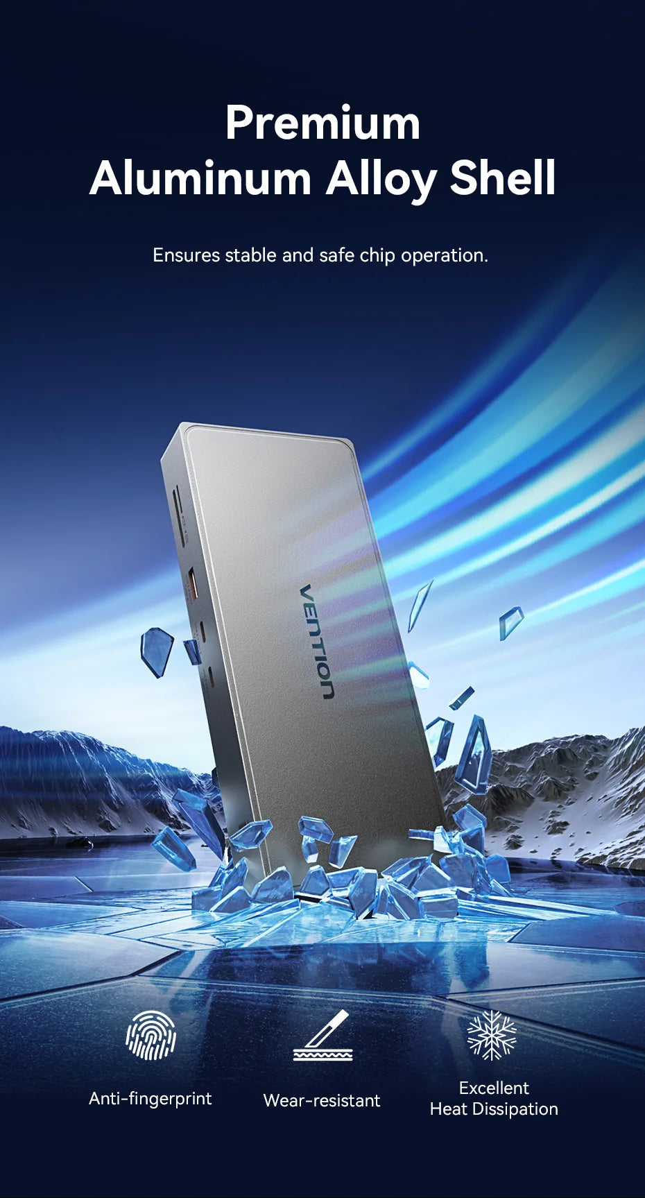 Vention USB‑C DisplayLink 11‑in‑1 Dock | 4K60Hz HDMI + DP, MST, USB 3.2, RJ45 for MacBook