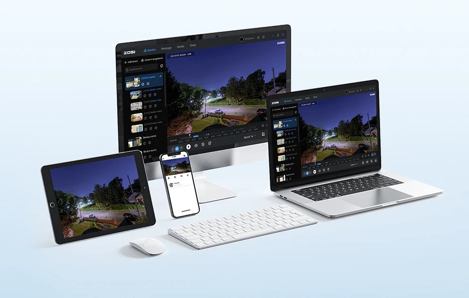 Varnostni kameri sistem ZOSI 3K Wi-Fi 6 – 8-kanalni 4K WiFi NVR s 5MP Pan-Tilt kamerami s samodejnim sledenjem