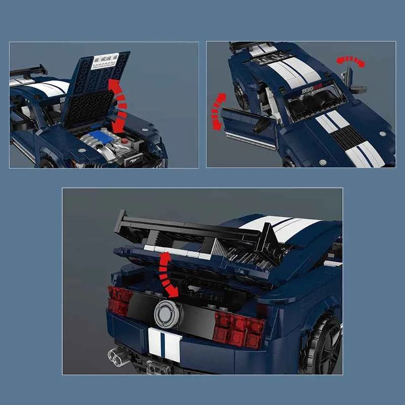 Mould King 10208 Cobra Classic Car — Technical Vintage Brick Model for Kids & Collectors - Limetastore
