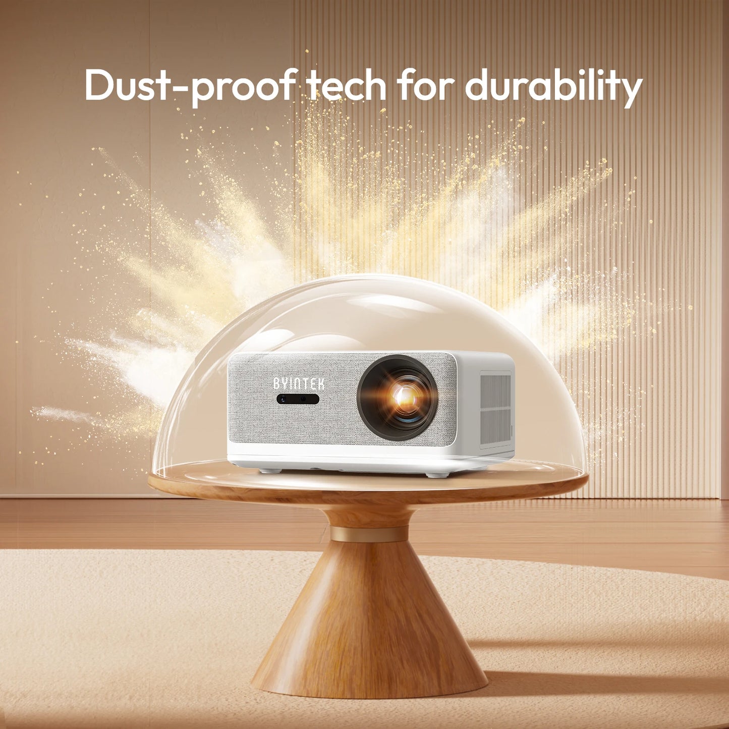 BYINTEK LOVE U14 Smart Cinema Projector – 1250 ANSI Lumens, Native 1080P/4K Support