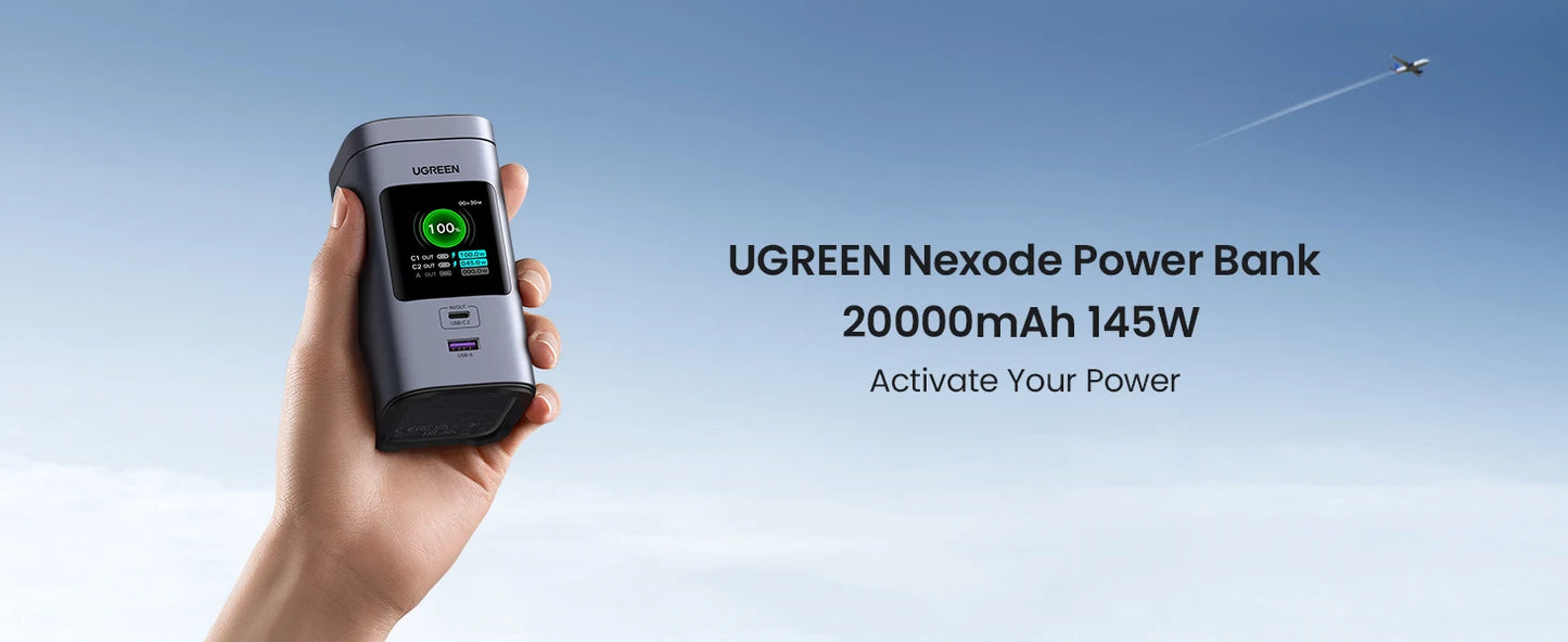 UGREEN 145W 20000mAh Power Bank – Qi2 15W Magnetic Wireless Charging Station