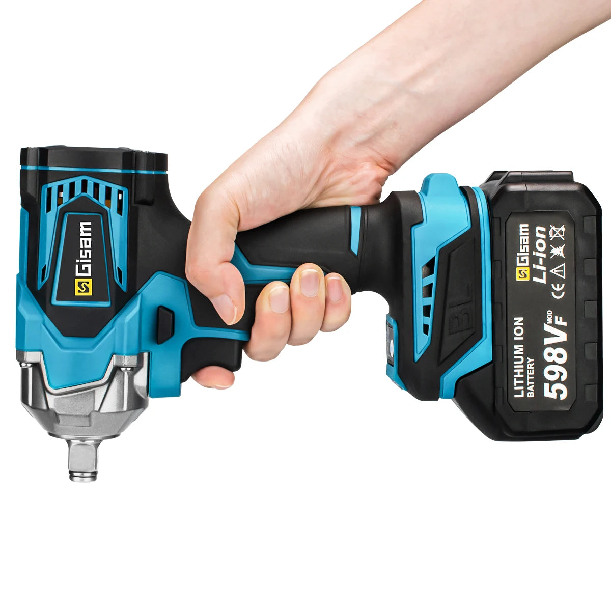 Gisam 1200Nm brezkrtačni udarni vijačnik 1/2" za Makita 18V