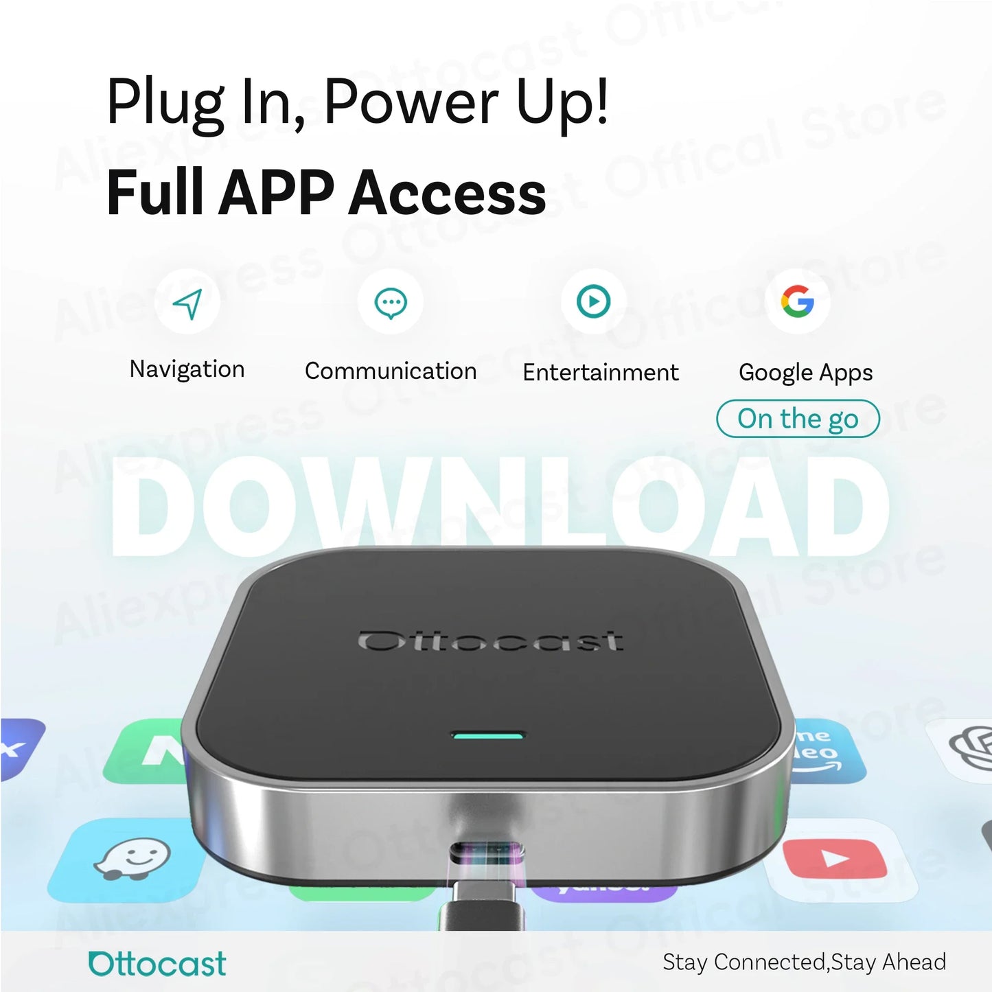 OTTOCAST Ottaibox E2 Android 13 Brezžični CarPlay AI Box