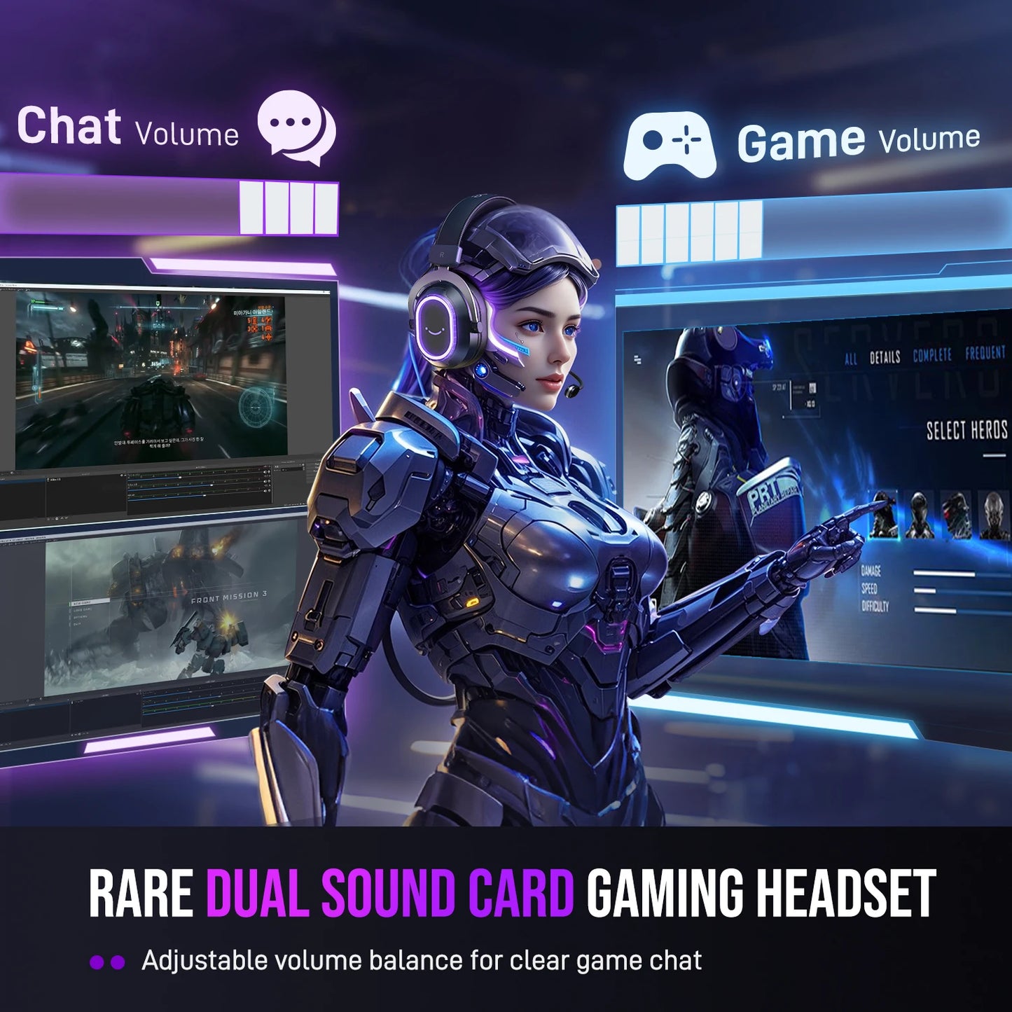 FIFINE H13 RGB Gaming Headset | 7.1 Surround Sound & Dual Sound Card