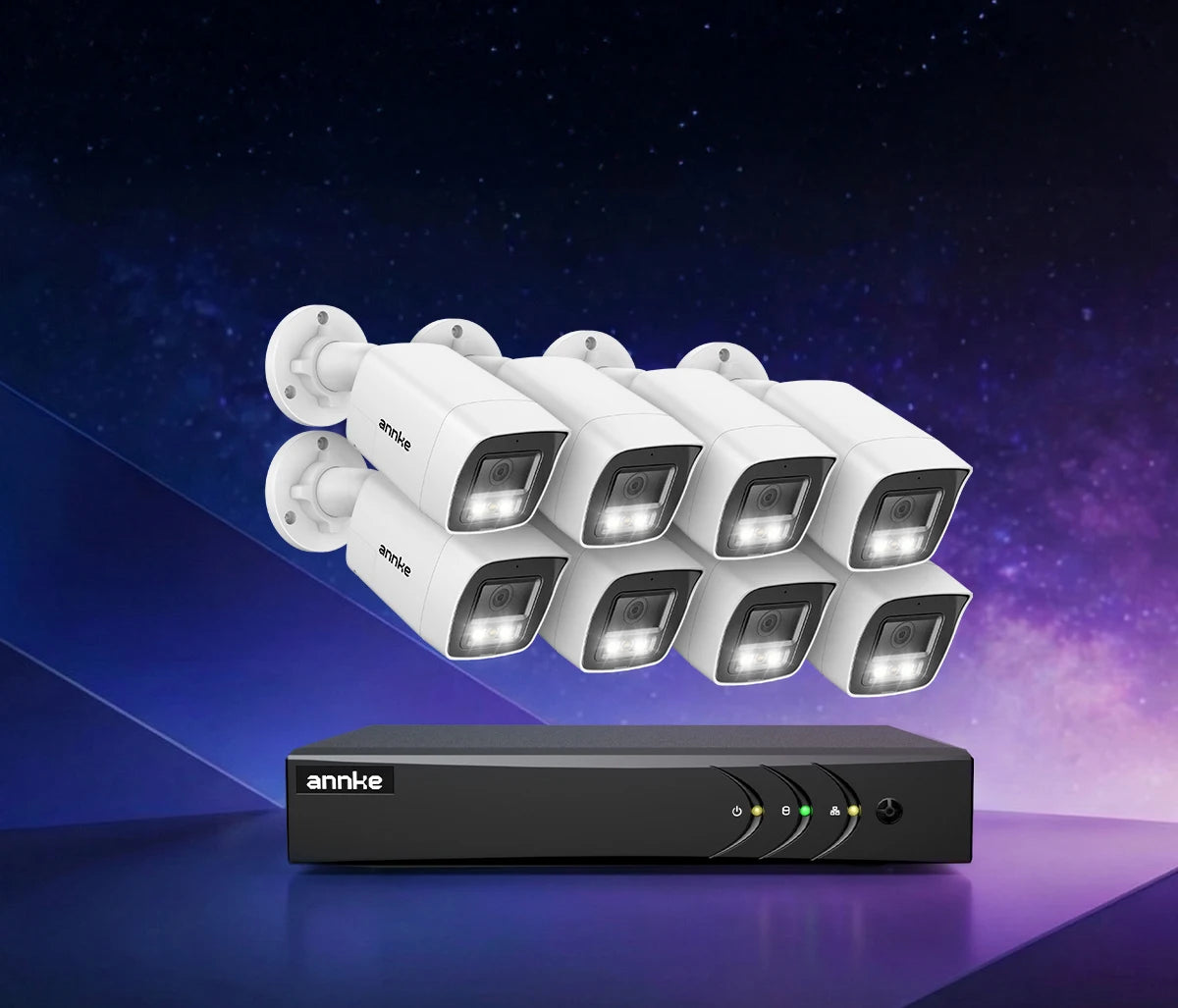 ANNKE 3K 5‑v‑1 8‑kanalni sistem DVR | 5MP kamere, dvosmerni zvok, barvni nočni vid