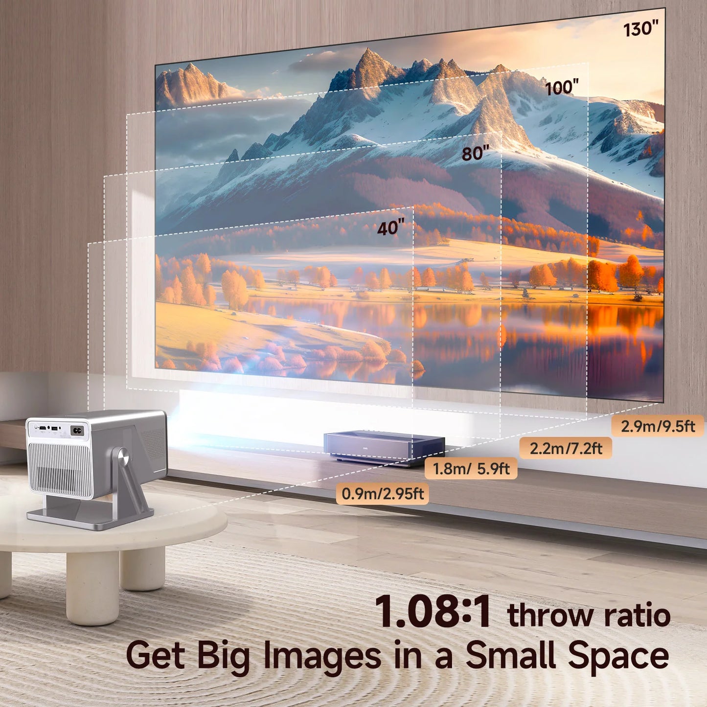 Magcubic X7 Smart Projector | Native 1080P 1000 ANSI | 8K Decoding & Auto Focus