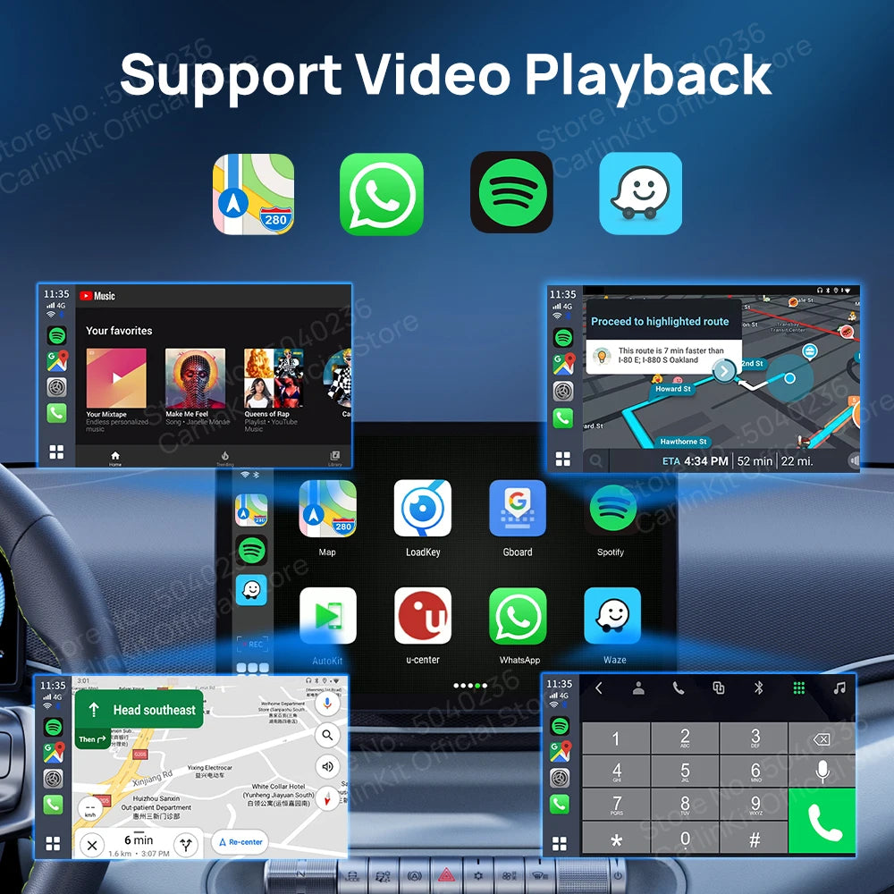 CarlinKit Tbox-Ultra Android 15 8+128GB Brezžični CarPlay AI Box
