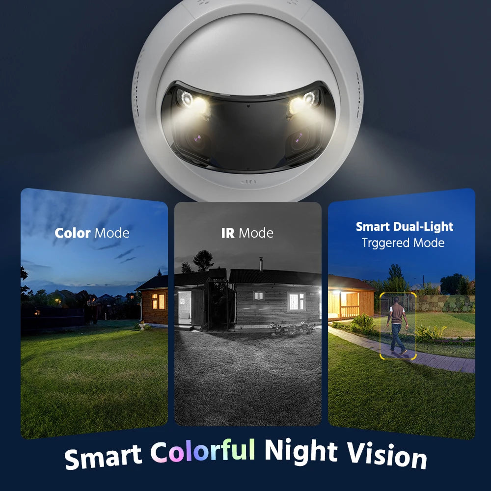ANNKE 4K 8MP panoramski dvojni objektiv PoE sistem | 8-kanalni NVR, 180° pogled, IR nočni vid, 6MP kamere
