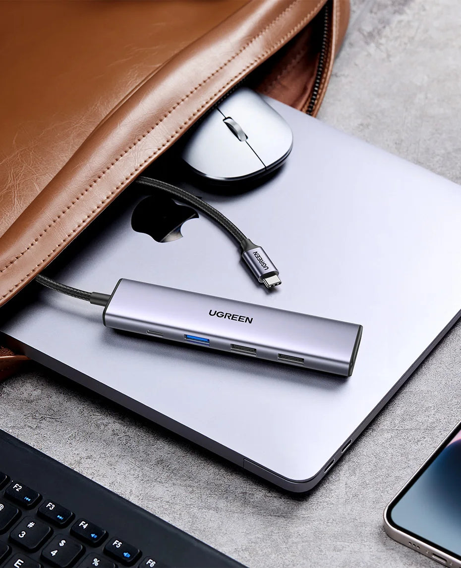 GREEN zvezdišče USB‑C 7‑v‑1 s HDMI 4K, SD/TF, USB‑A 5Gbps, PD100W – Type‑C 3.1