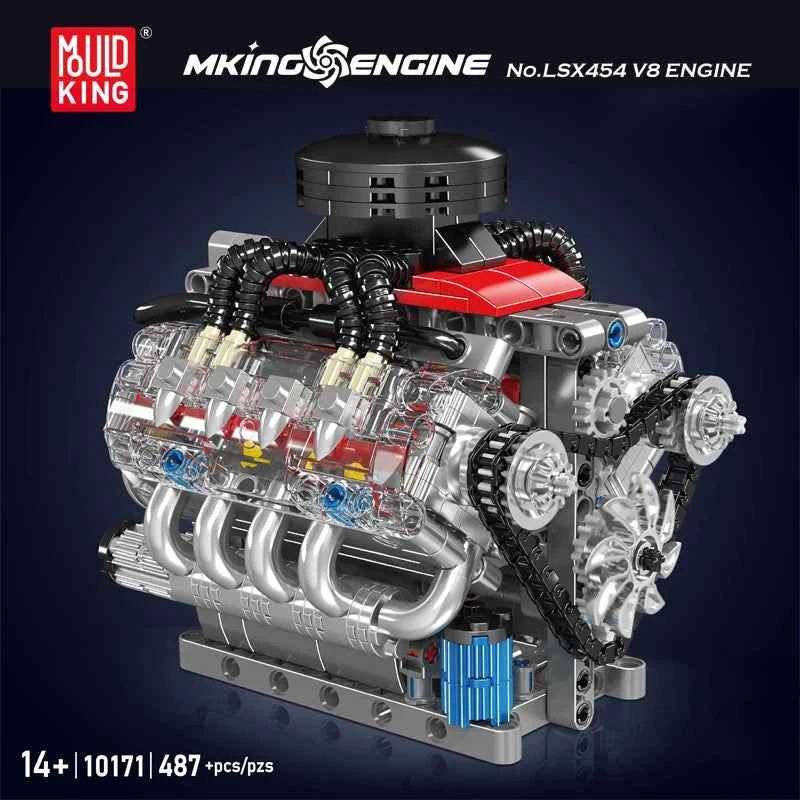 Mould King 10171 Motorized Technical Car – LSX454 V8 Engine Building Block Model for Kids & Collectors - Limetastore