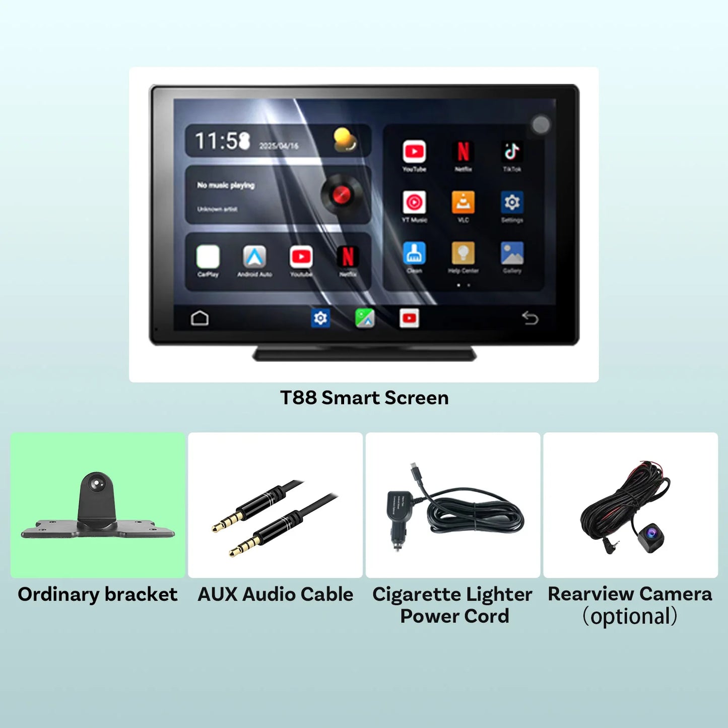 OTTOCAST Express 9" Wireless CarPlay Android Car Display