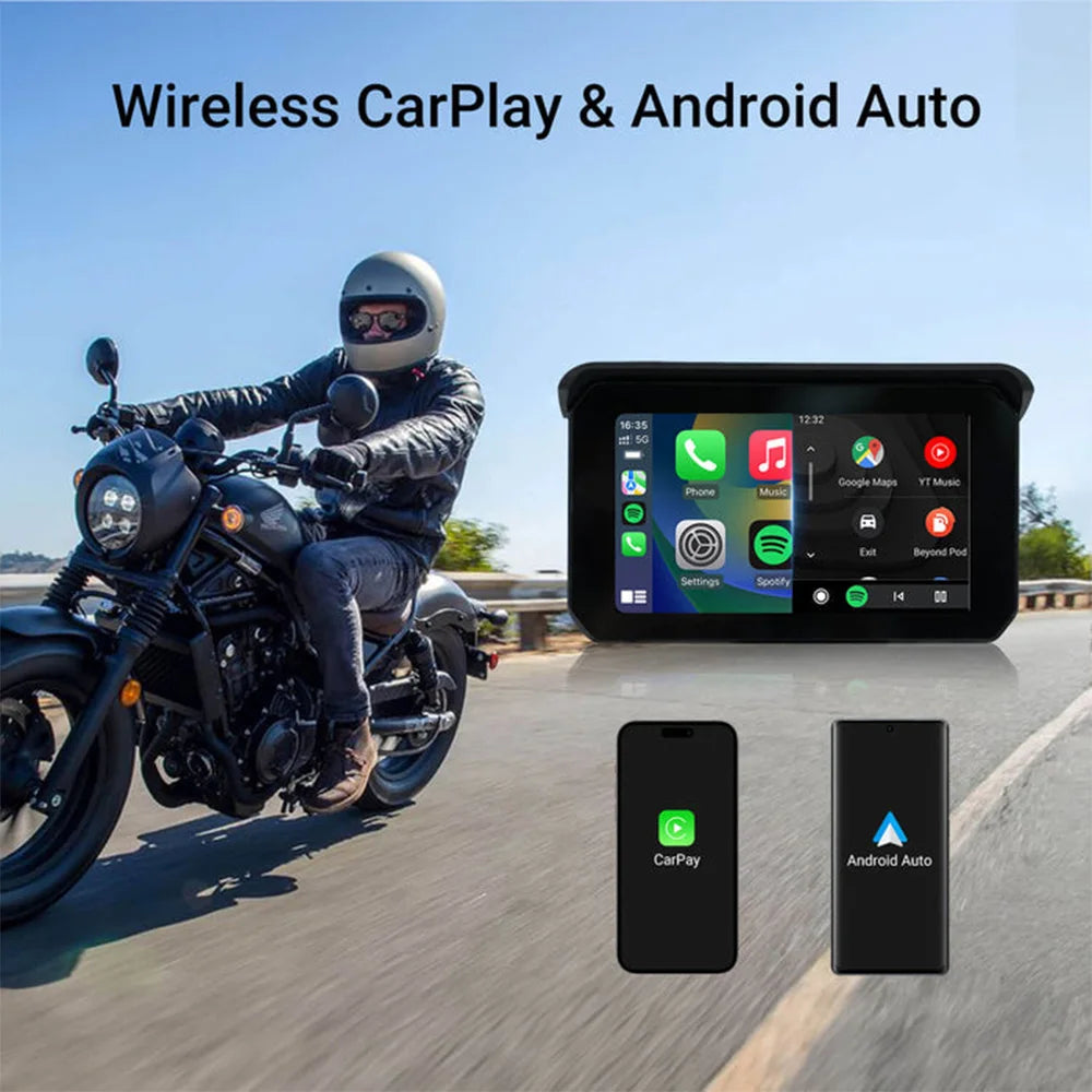 Lite C5 SE Motociklistični zaslon CarPlay Android Auto vodoodporen