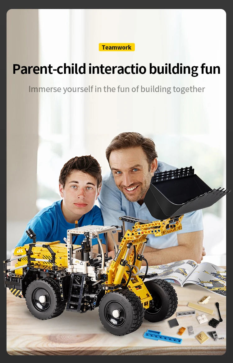 Mould King 17026 RC Pneumatic Loader L550 – Motorized Engineering Truck Building Block Set for Kids & Collectors - Limetastore